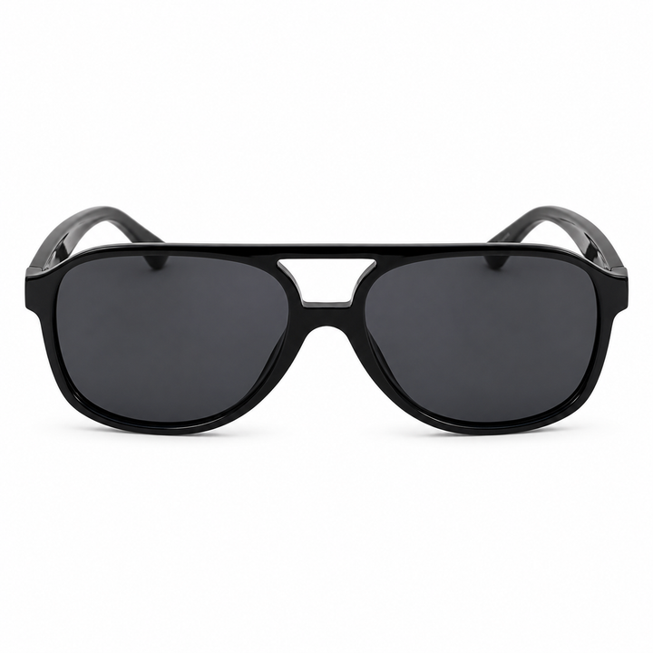 Fekete pilot stílusú napszemüveg UV400 védelemmel | Modern uniszex aviator napszemüveg