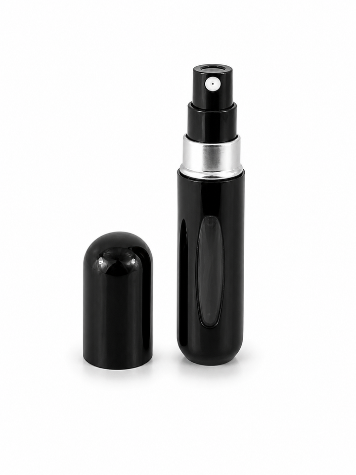 Utazó parfüm porlasztó fekete – újratölthető mini parfüm - 5 ml