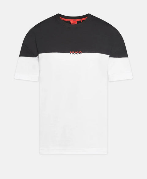 HUGO men's black and white logo T-shirt – short-sleeved cotton T-shirt