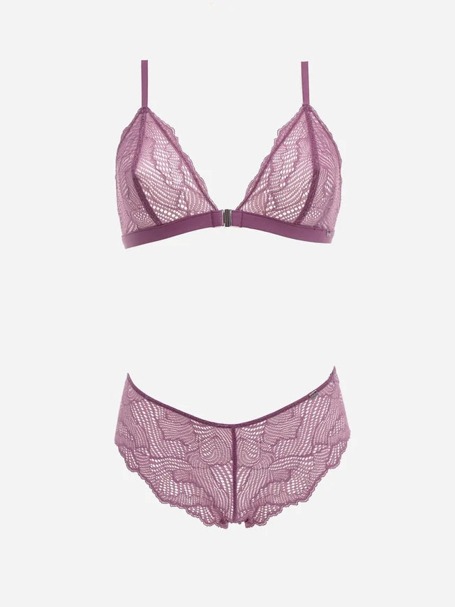 Calvin Klein Women's Lace Triangle Bra – Purple