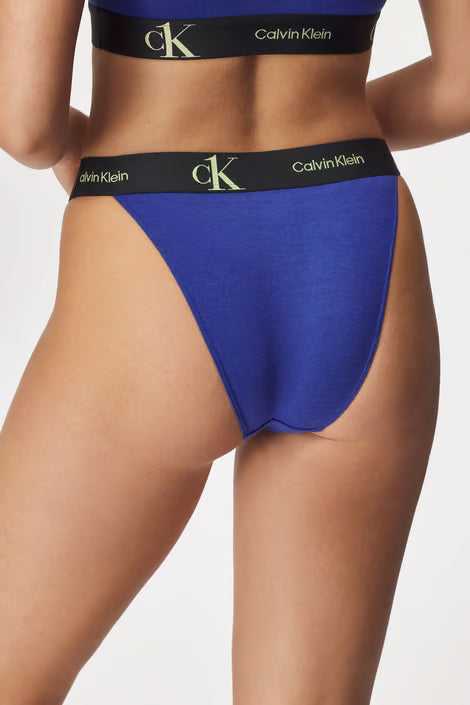 Calvin Klein Women’s High-Leg Thong – Navy Blue