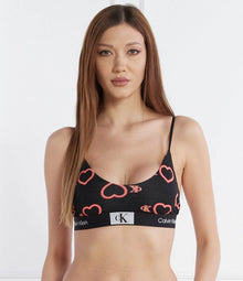 Calvin Klein Women’s Heart-Print Underwear Set – Black