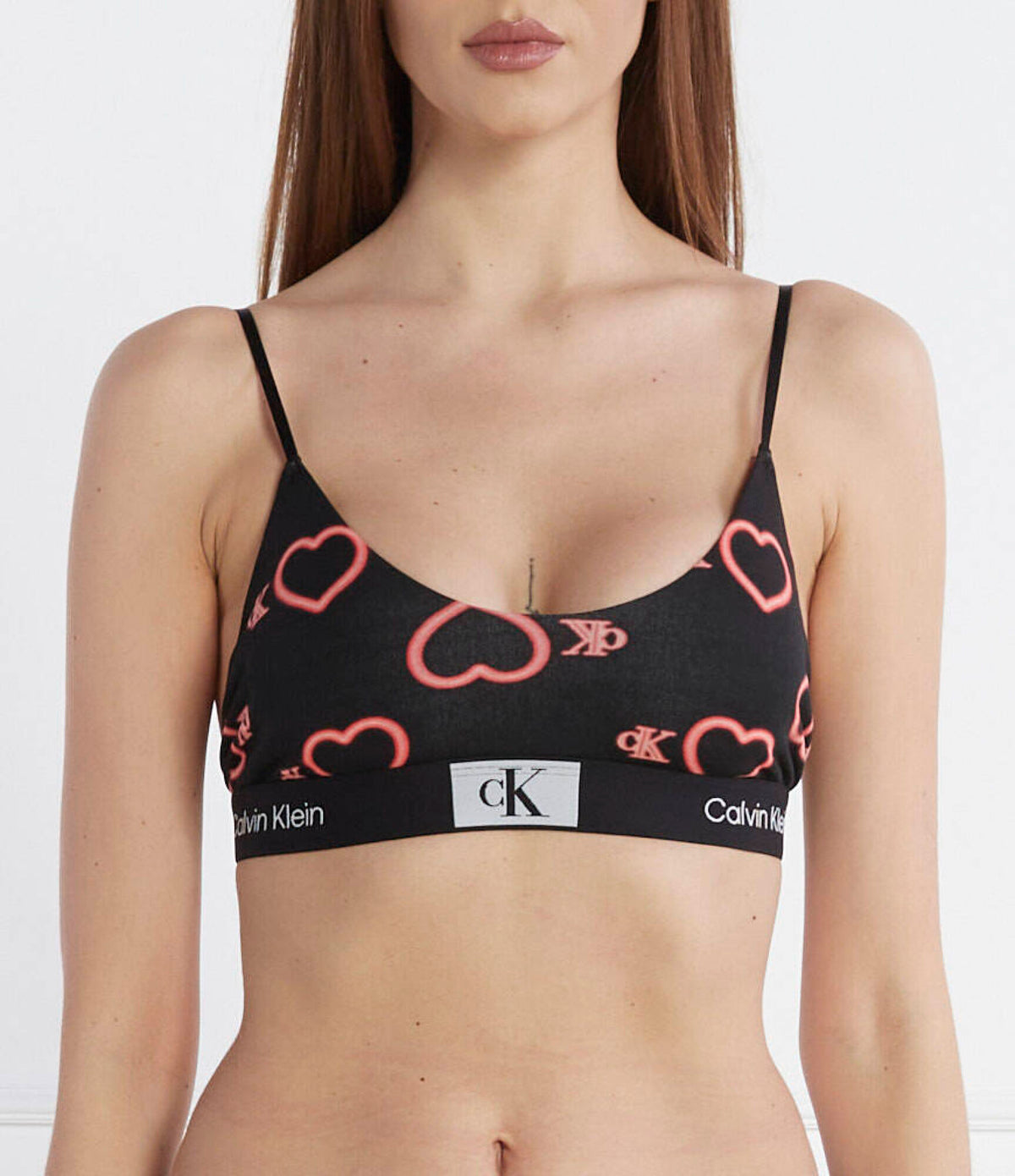 Calvin Klein Women’s Heart-Print Underwear Set – Black