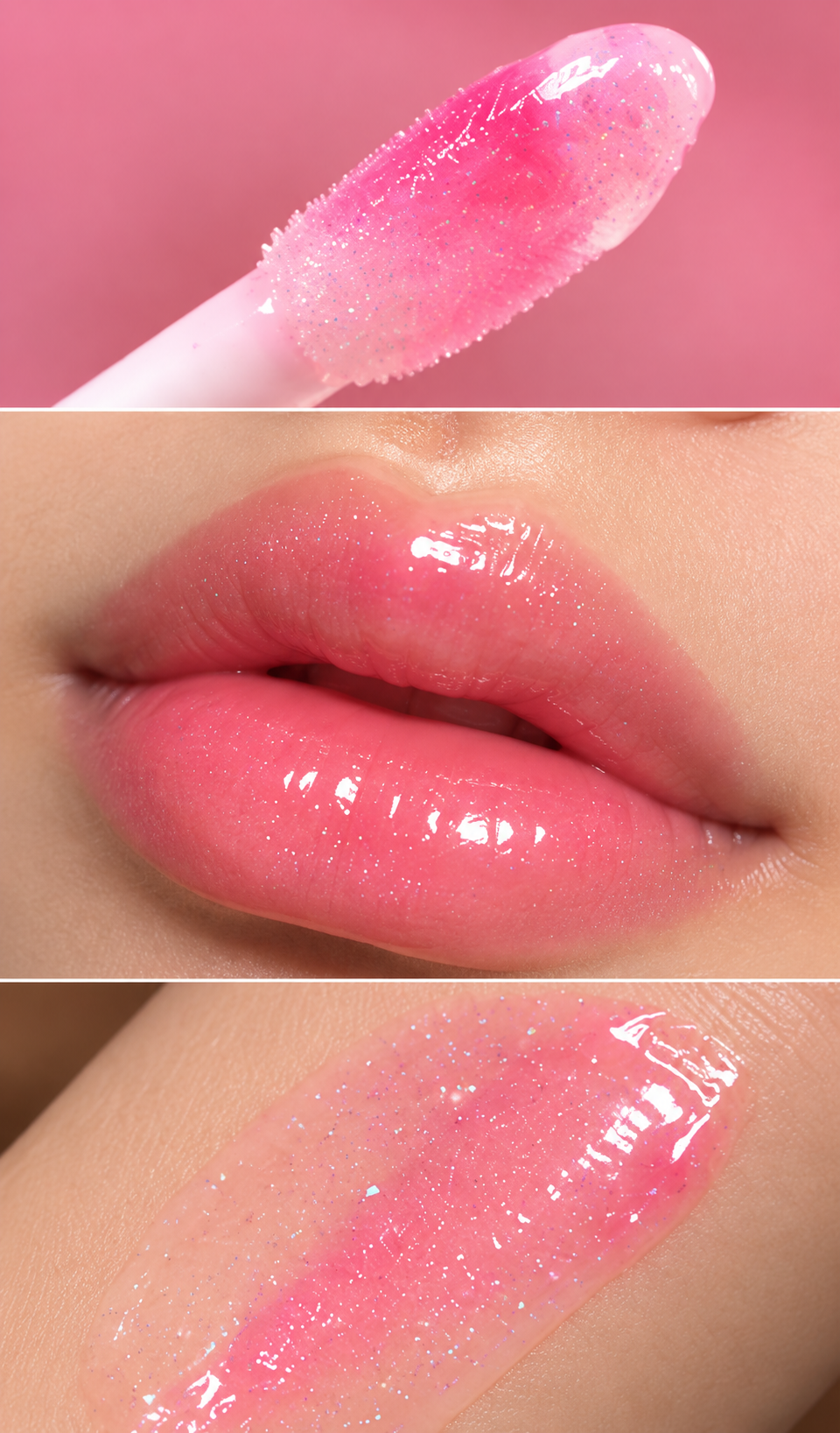 Lucky Model Glitzer-Lipgloss – mit Armband und Schlüsselanhänger