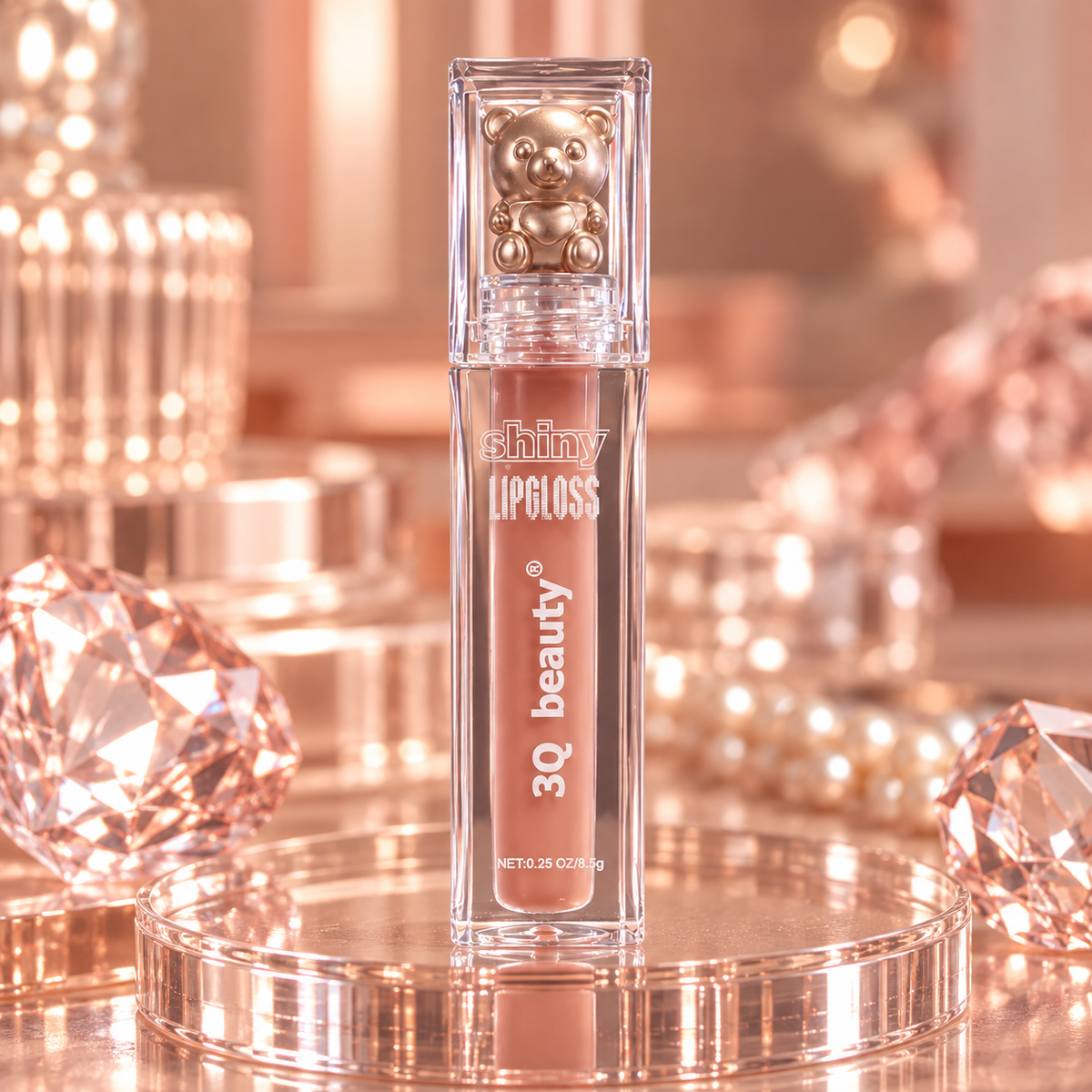 3Q Beauty Shiny Lipgloss – Schimmernder Nude-Lipgloss