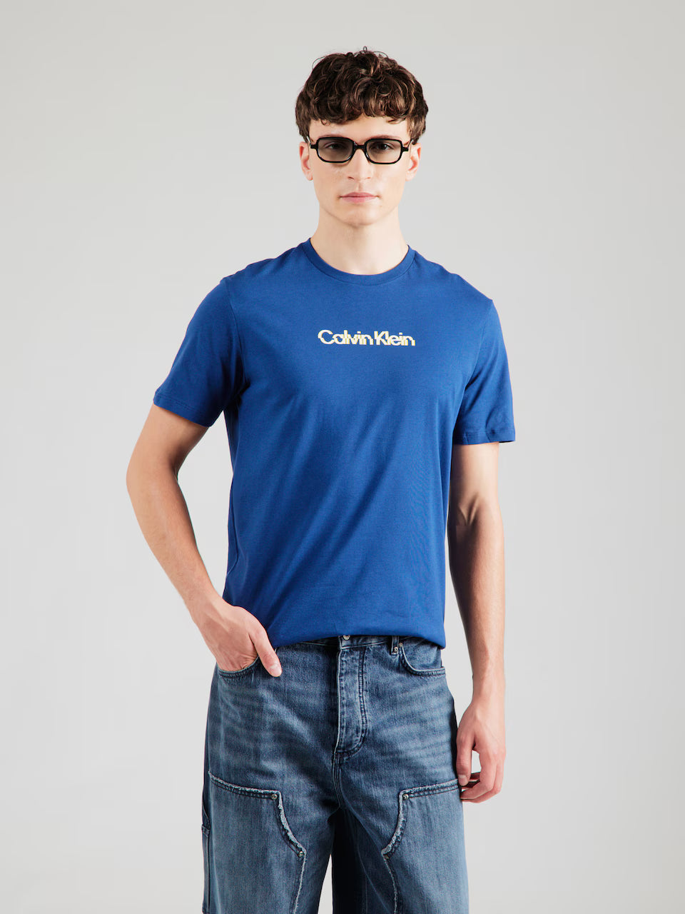 Calvin Klein logós kék férfi póló