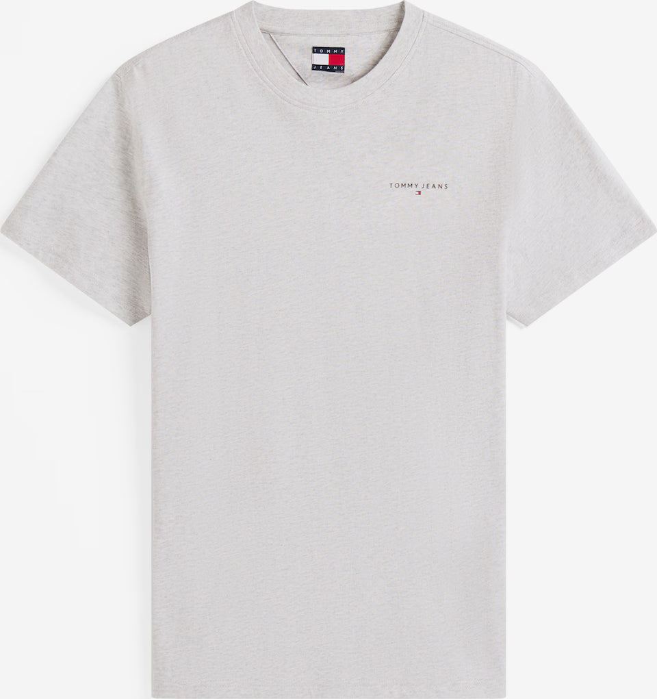 Tommy Jeans szürke férfi póló minimalista logóval
