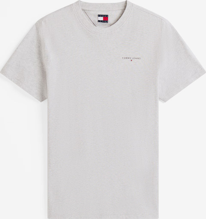 Tommy Jeans szürke férfi póló minimalista logóval