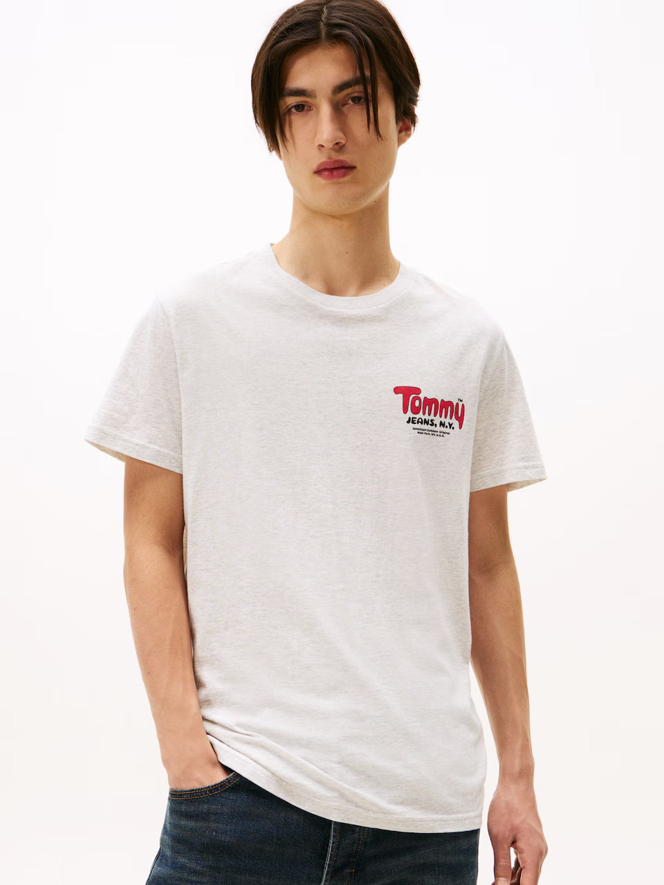 Tommy Jeans Világosszürke Póló Tommy Jeans