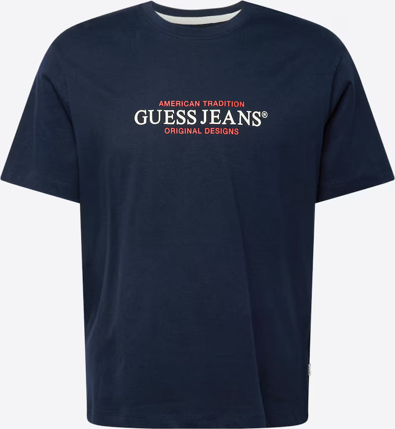 Guess Jeans lógos kék férfi póló