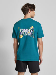 Tommy Jeans petrolkék férfi póló