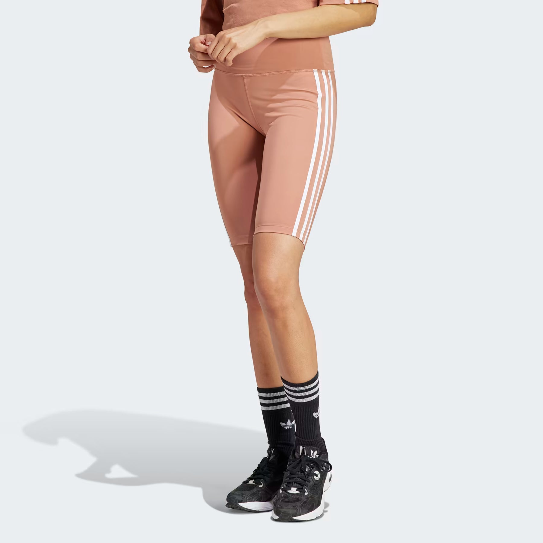 adidas Adicolor Classics High-Waisted Short Leggings barna – női rövid leggings