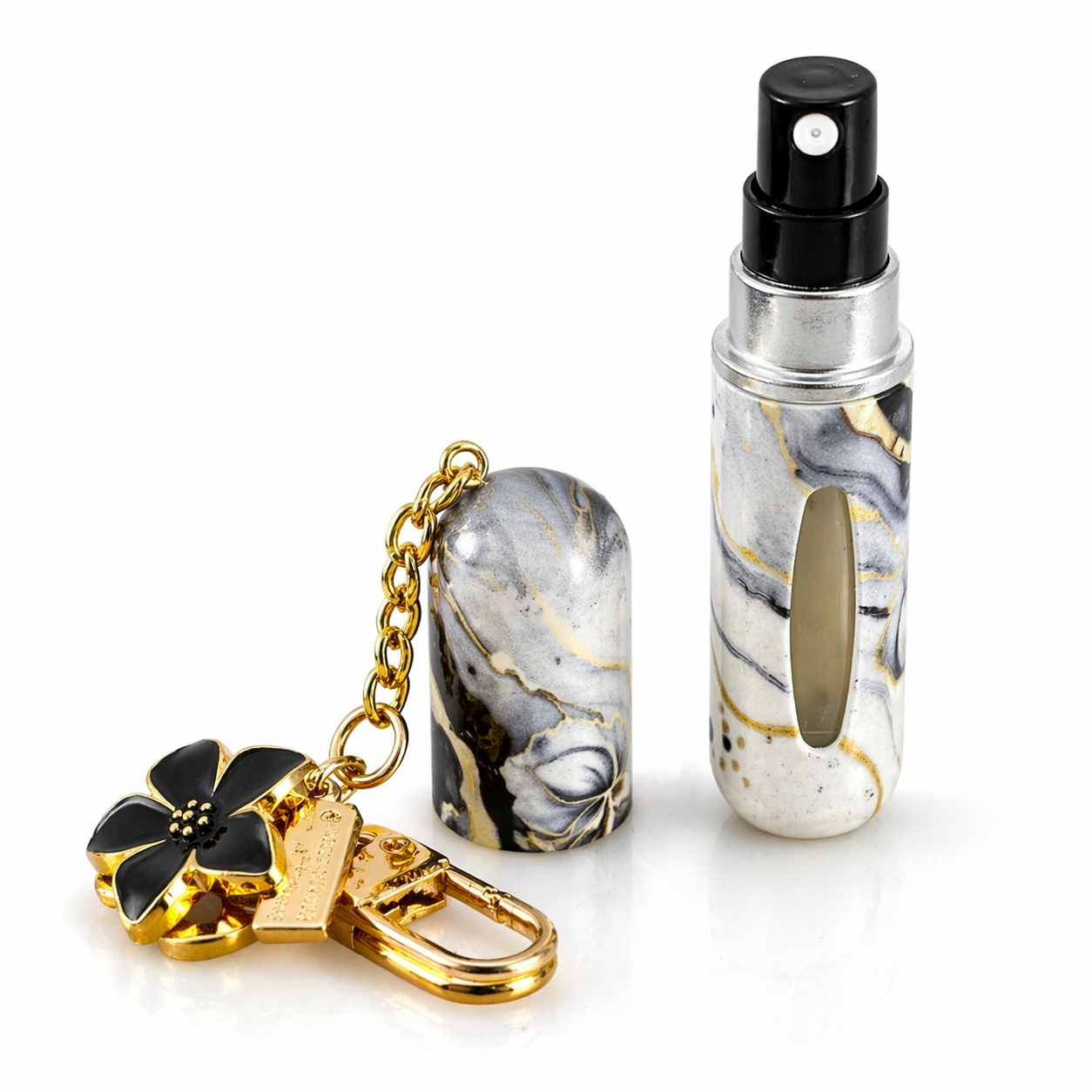 Újratölthető parfüm utazó spray kulcstartóval - 5 ml