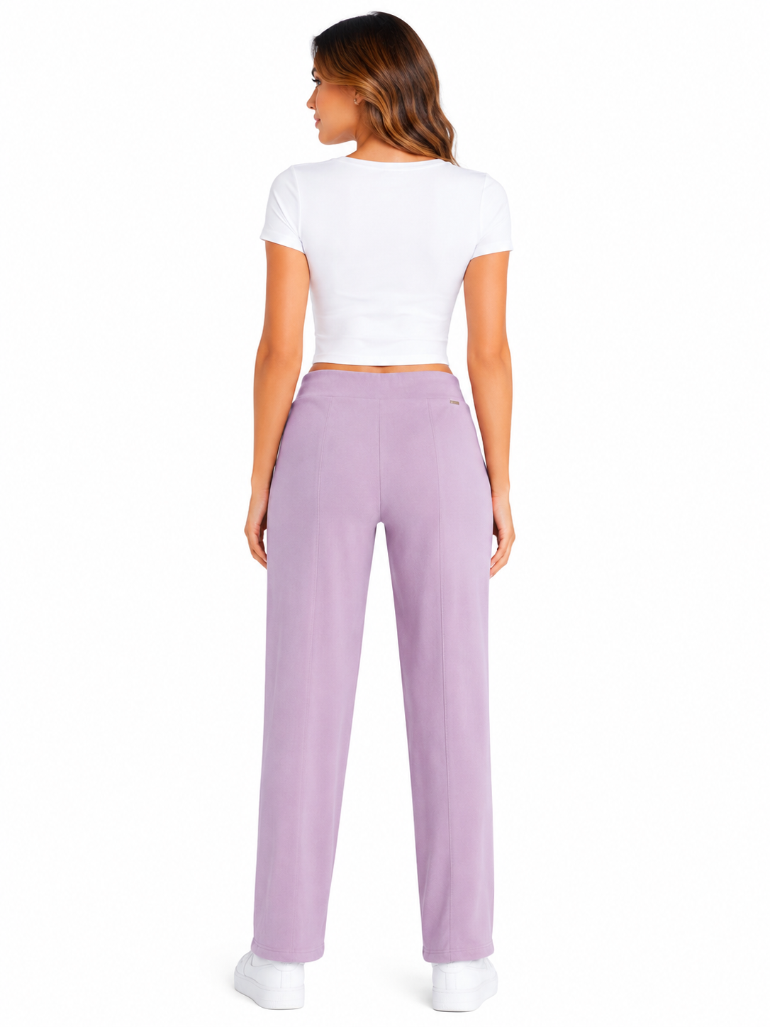 Guess Faux Suede női leggings nadrág lila – velúr hatású leggings