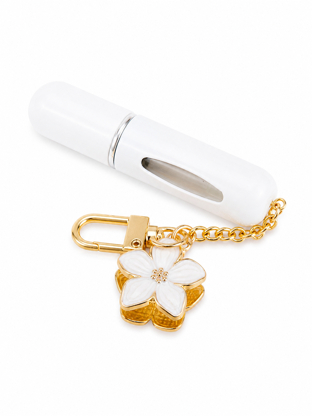 virág díszes mini utazó spray Fehér  - 5 ml
