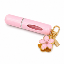 Rózsaszín  virág díszes mini utazó spray - 5 ml