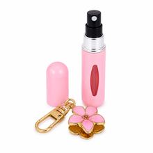 Rózsaszín  virág díszes mini utazó spray - 5 ml