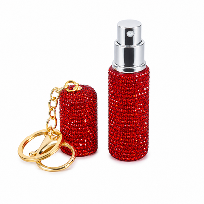 Piros csillogós parfüm utántöltő 5ml üres