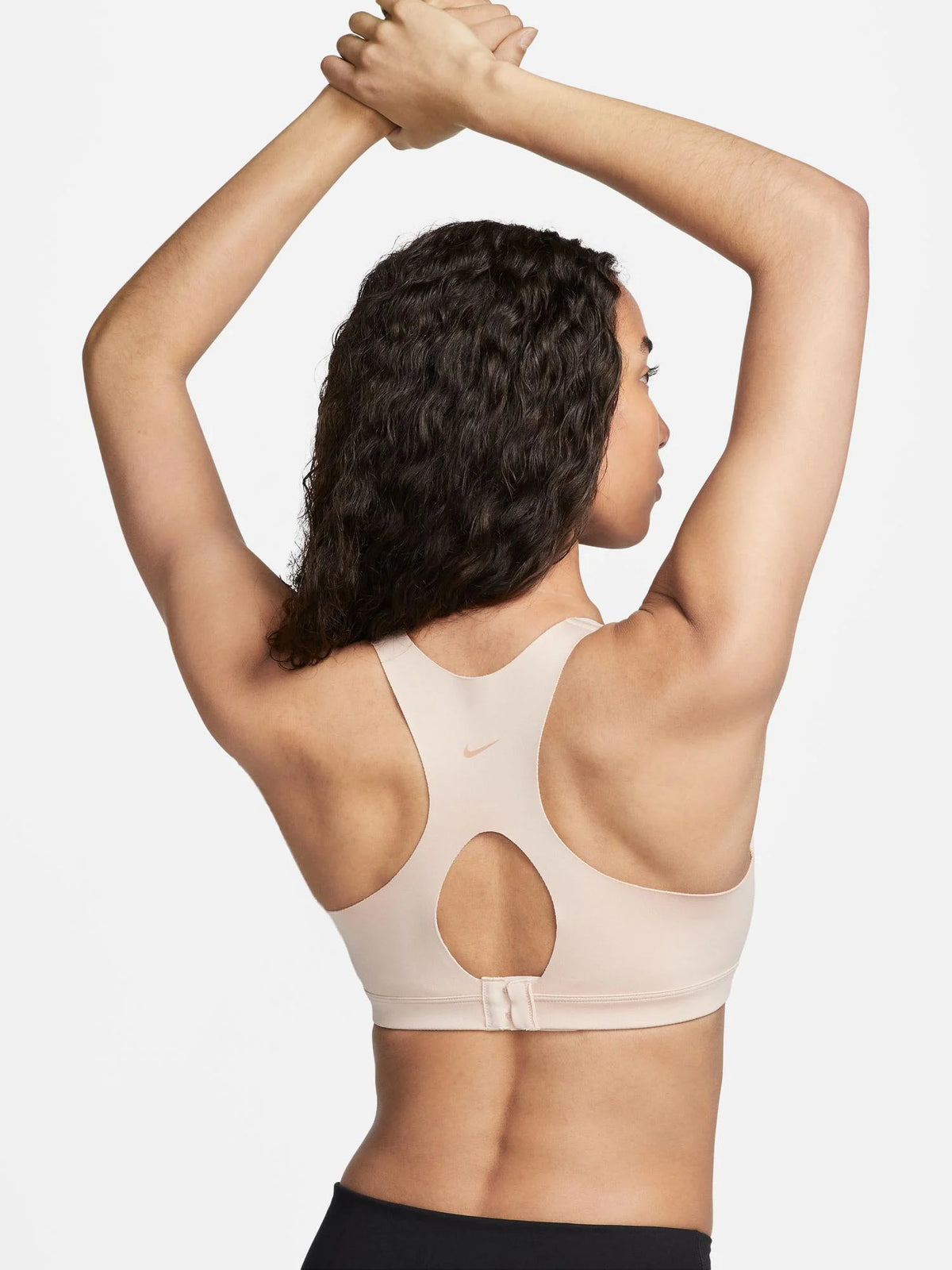 Nike Alpha Sport-BH mit Reißverschluss für Damen – Hellrosa