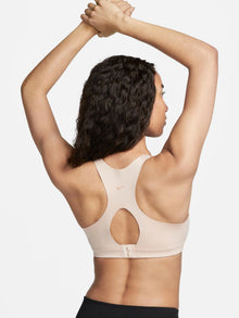 Nike Alpha Sport-BH mit Reißverschluss für Damen – Hellrosa