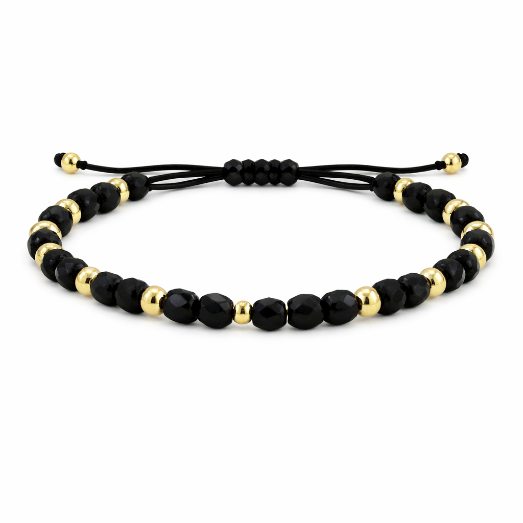 Fekete–arany minimal karkötő GoldBrands