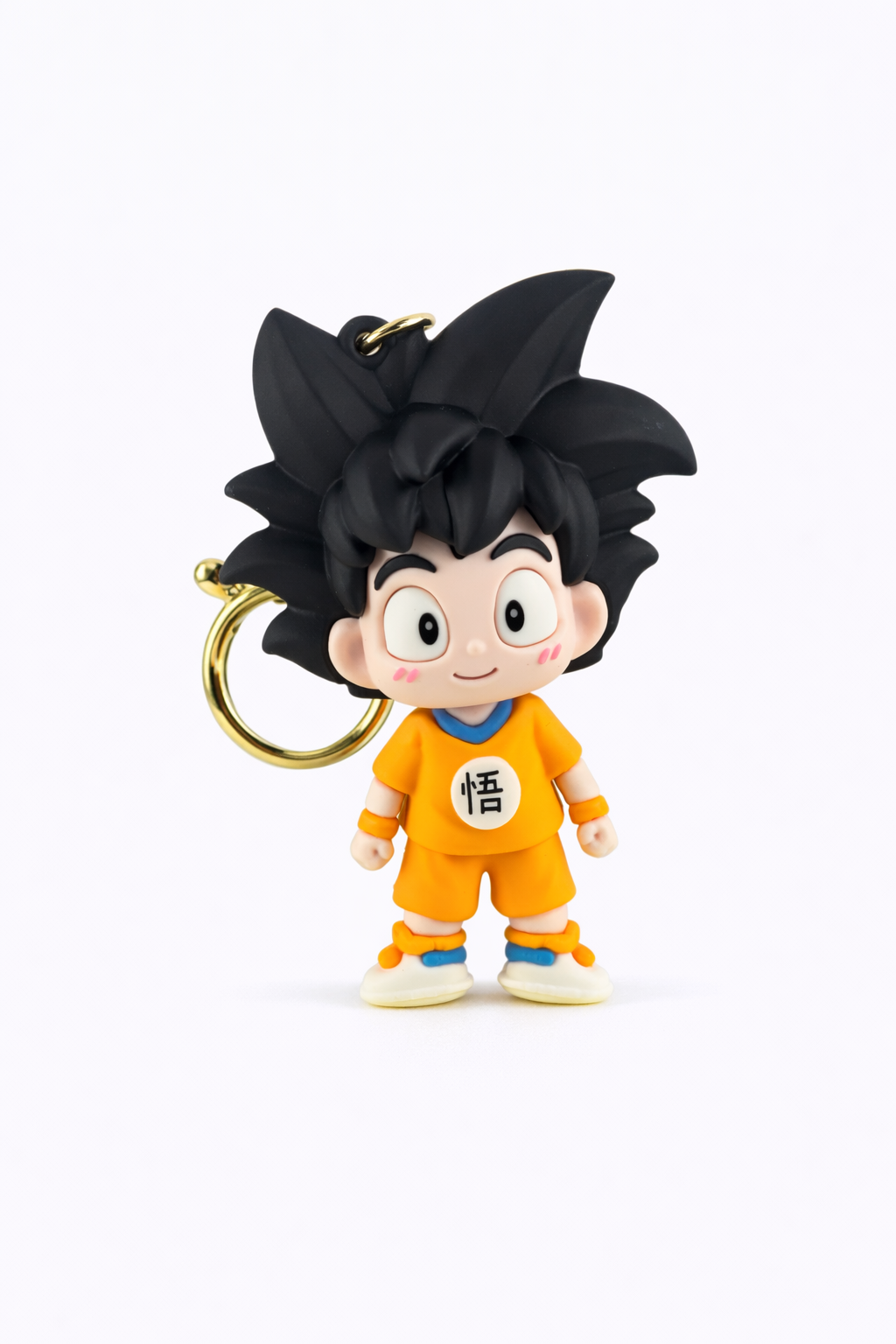 Anime stílusú harcos kulcstartó – fekete hajú figura GoldBrands