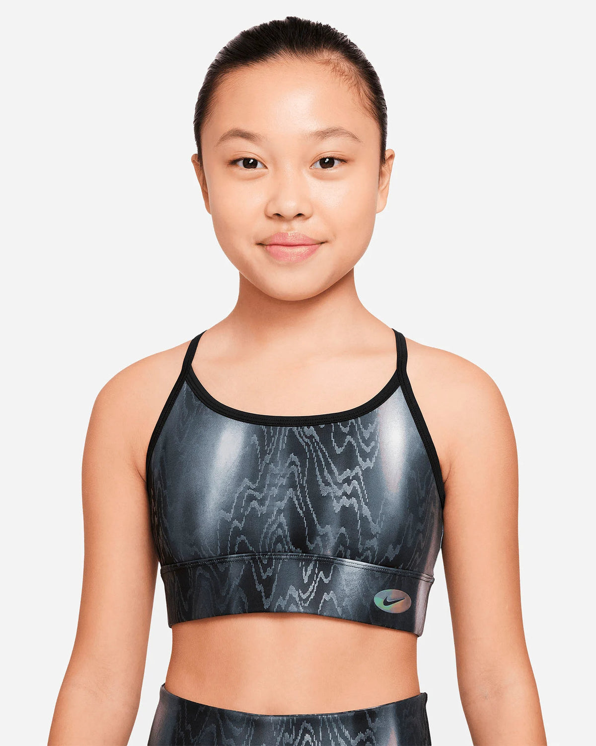 Nike Dri-FIT Lány Sportmelltartó / Sporttop – Fekete