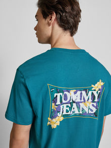 Tommy Jeans petrolkék férfi póló