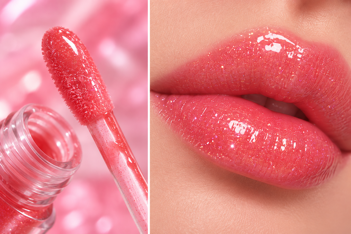 Lucky Model Aqua Lipgloss – Schimmernder Lipgloss, Rosa, 8 g