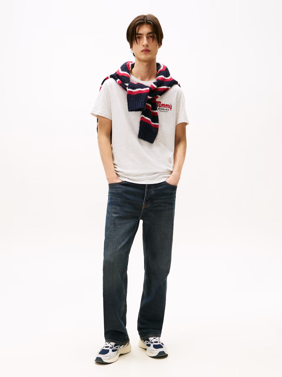 Tommy Jeans Világosszürke Póló Tommy Jeans