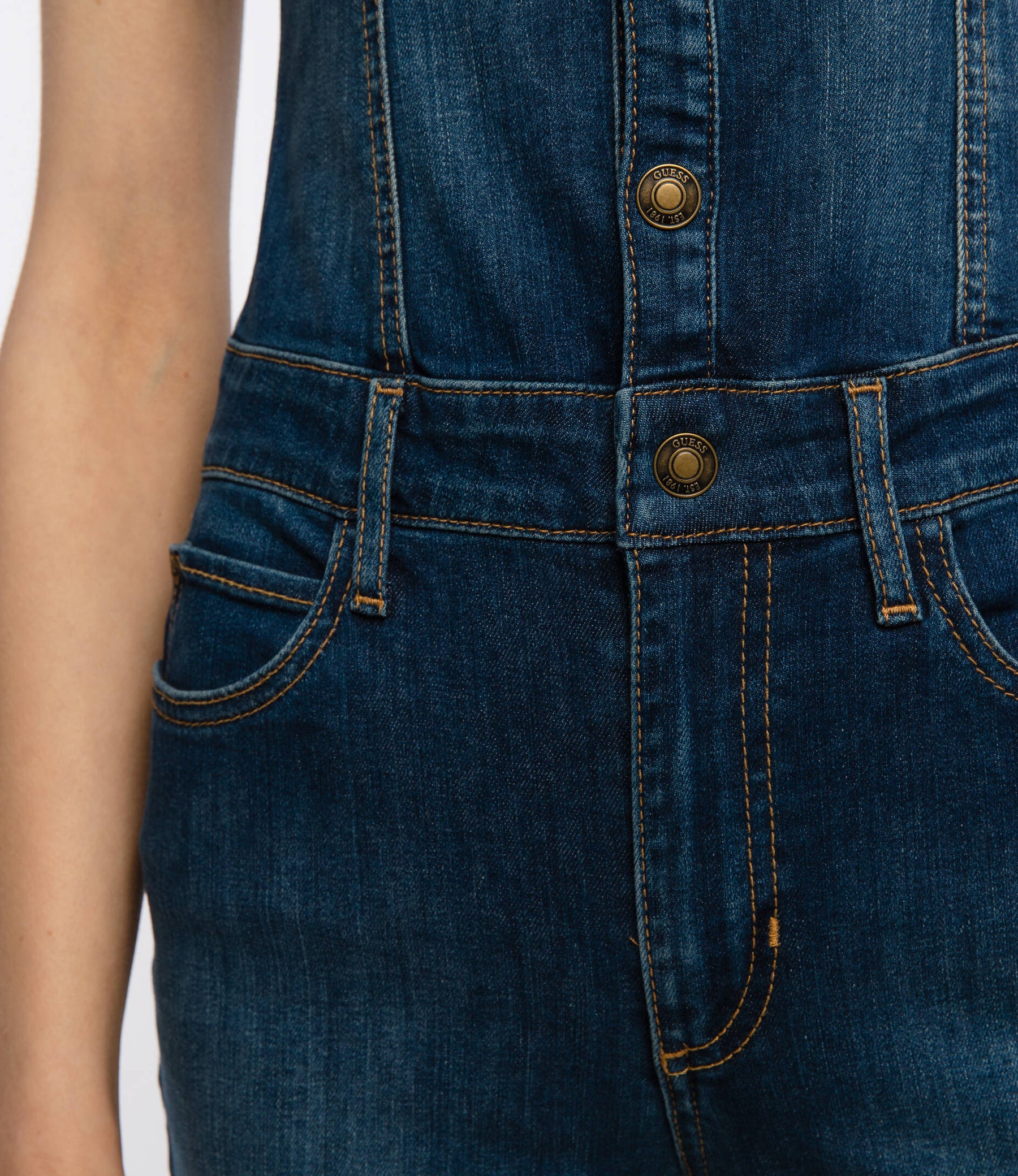 Guess Jeans NAOMY női farmer overál kék – denim jumpsuit