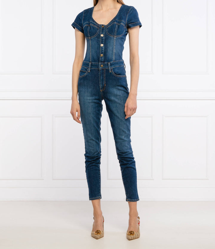 Guess Jeans NAOMY női farmer overál kék – denim jumpsuit