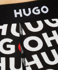 HUGO 3 darabos férfi boxeralsó szett – fekete, piros és logómintás kivitelben