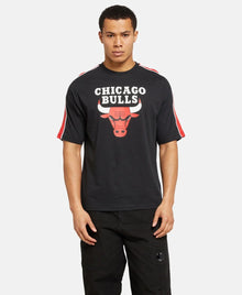 Chicago Bulls fekete férfi póló nagyméretű logónyomással