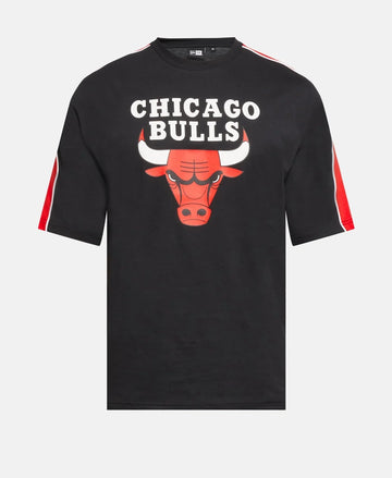 Chicago Bulls fekete férfi póló nagyméretű logónyomással