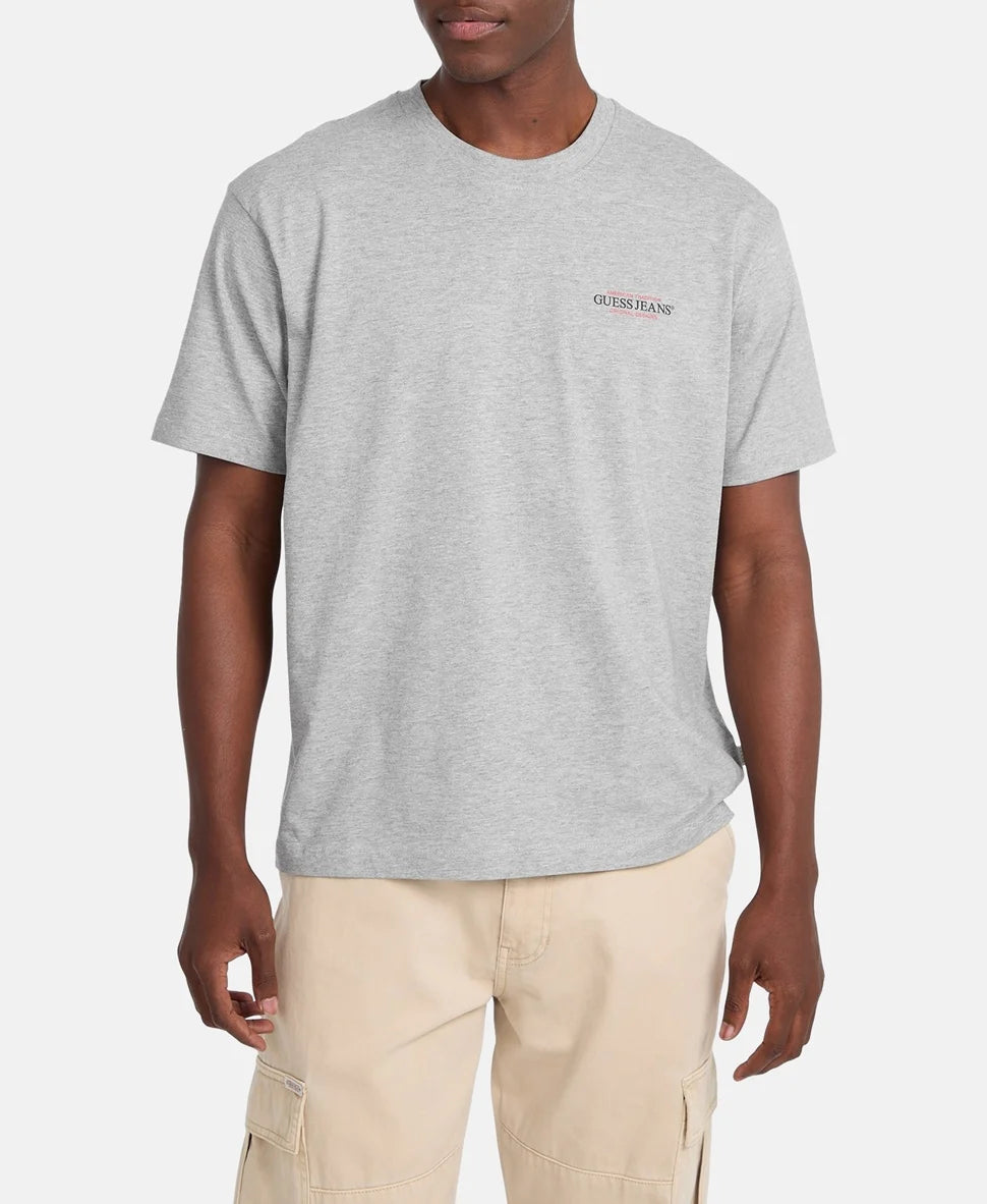 Guess Jeans szürke férfi póló minimalista logó
