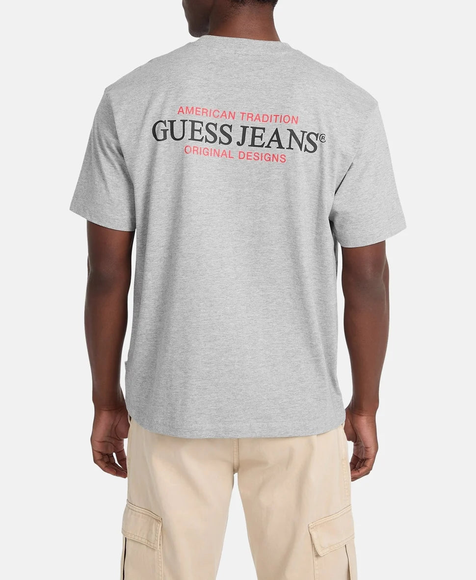 Guess Jeans szürke férfi póló minimalista logó