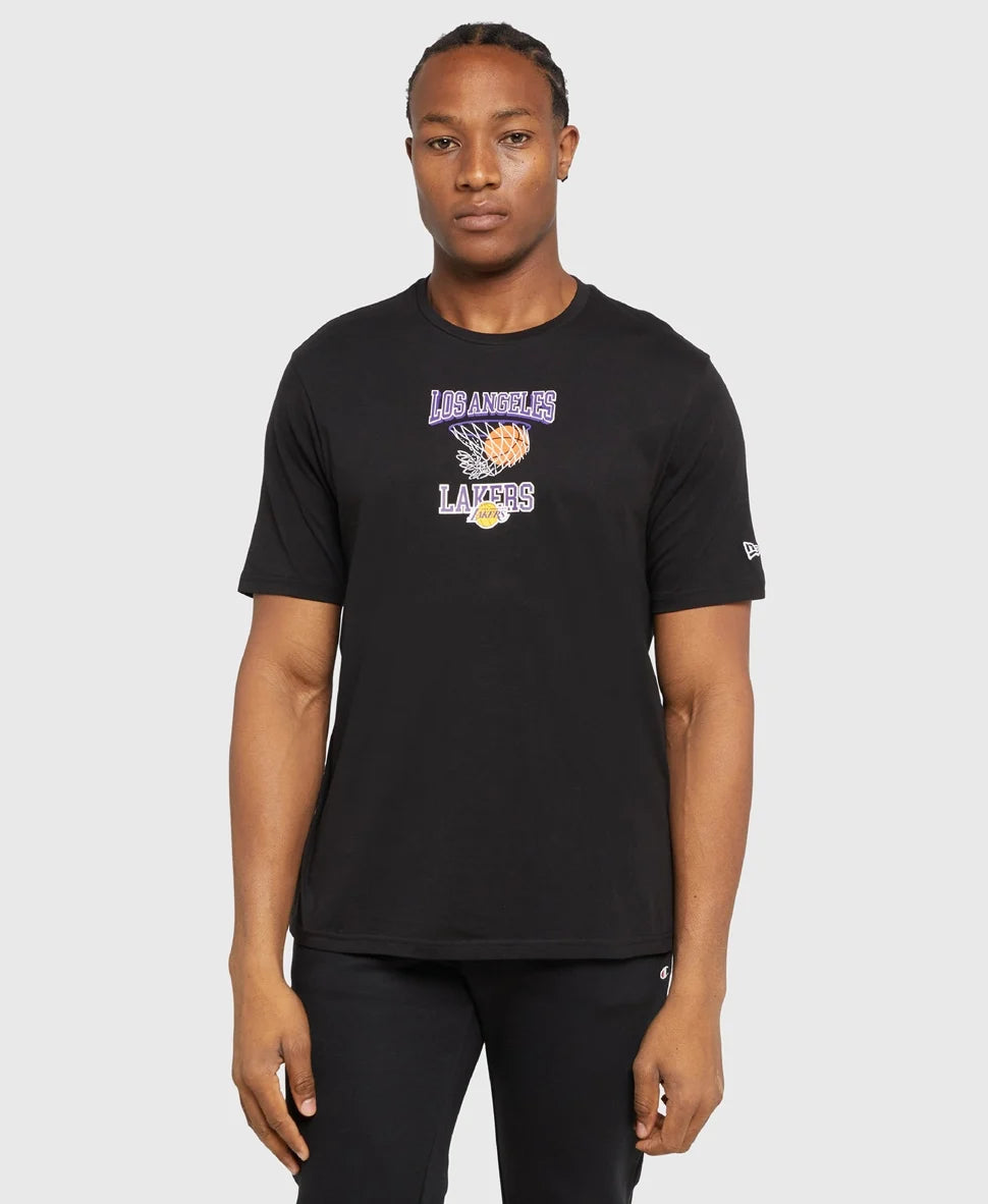New Era Los Angeles Lakers fekete férfi póló