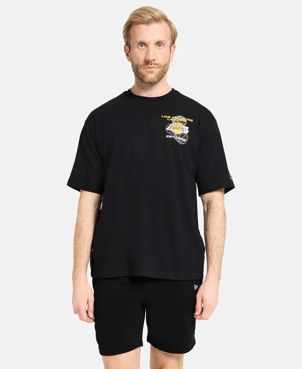 New Era Los Angeles Lakers fekete férfi póló