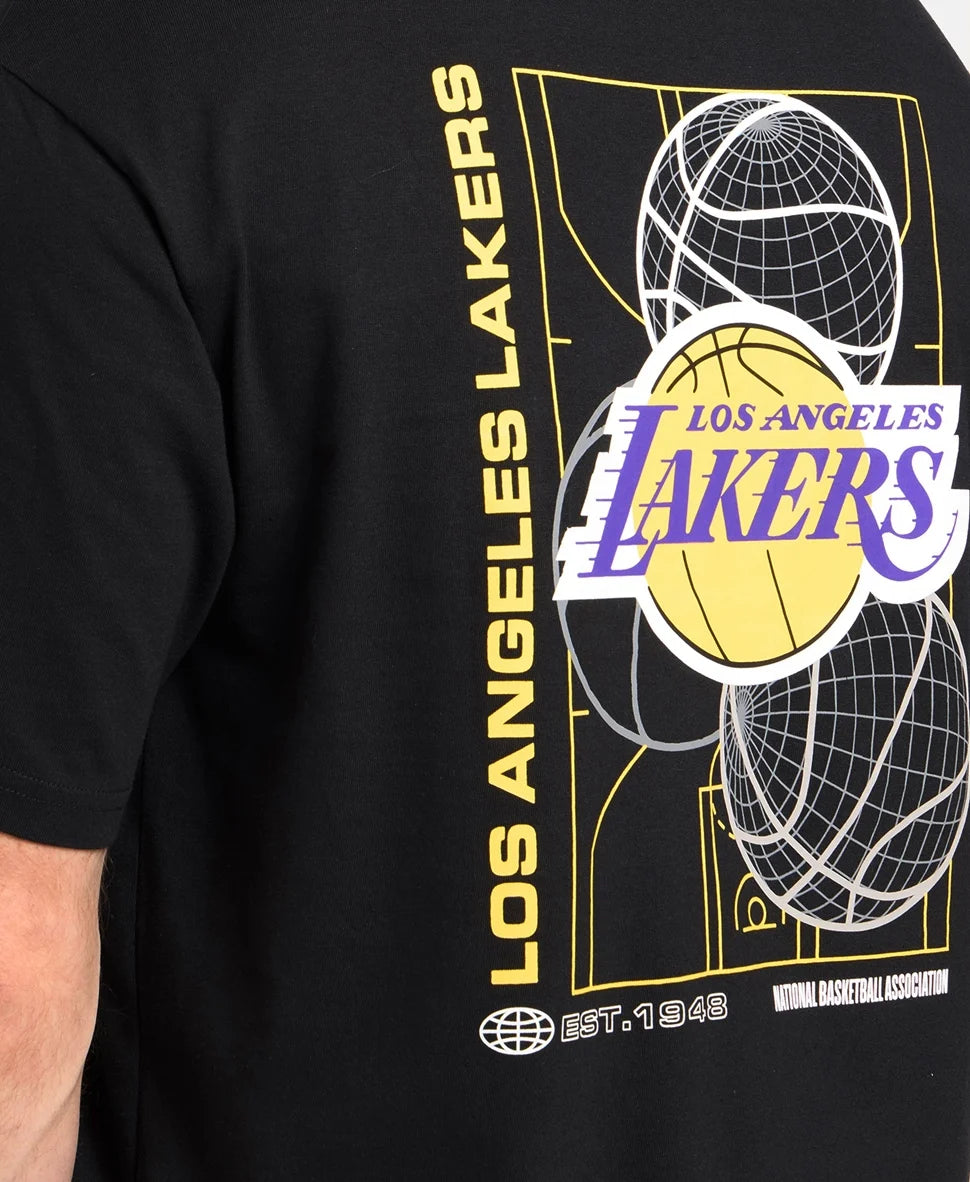 New Era Los Angeles Lakers fekete férfi póló