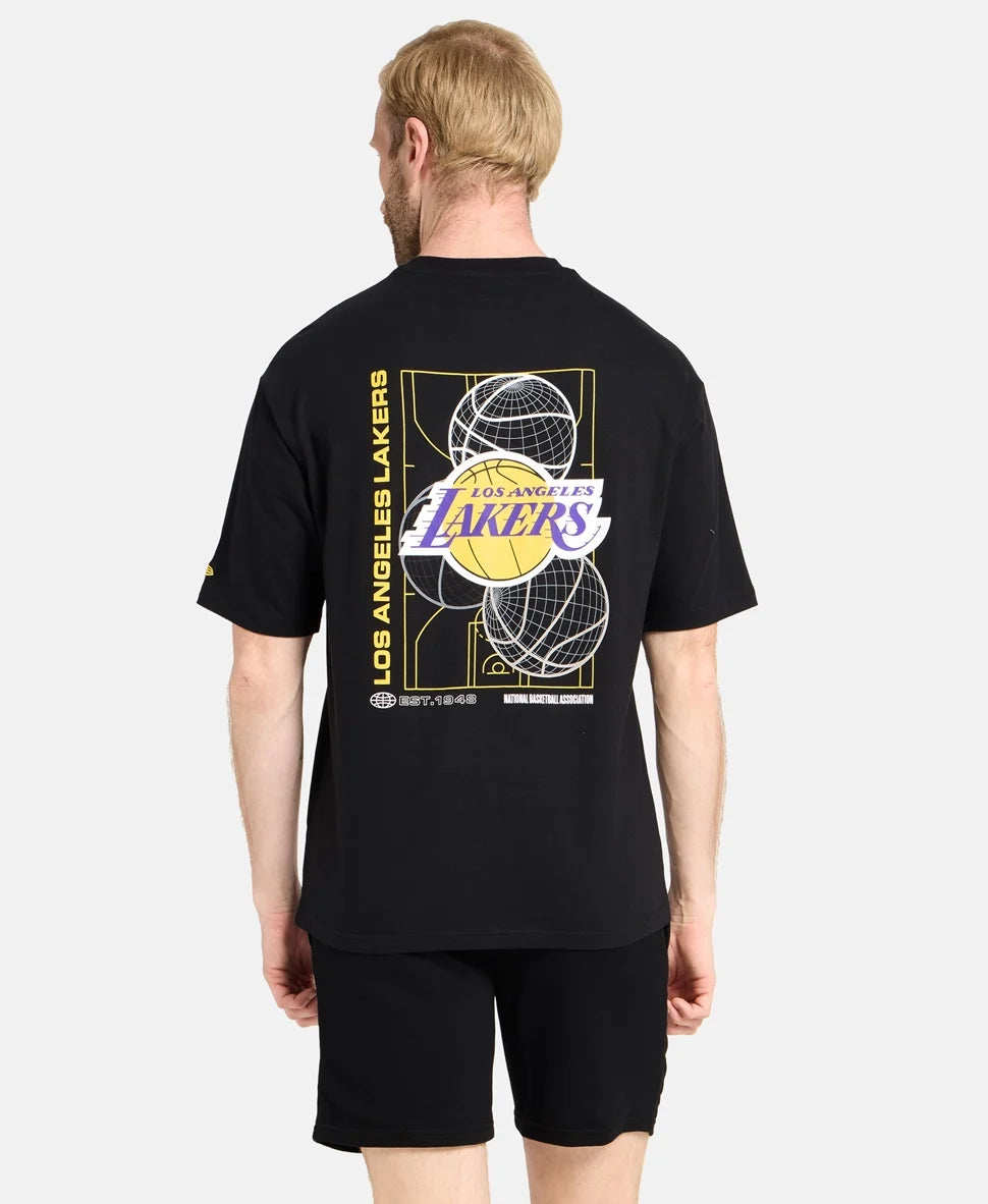 New Era Los Angeles Lakers fekete férfi póló