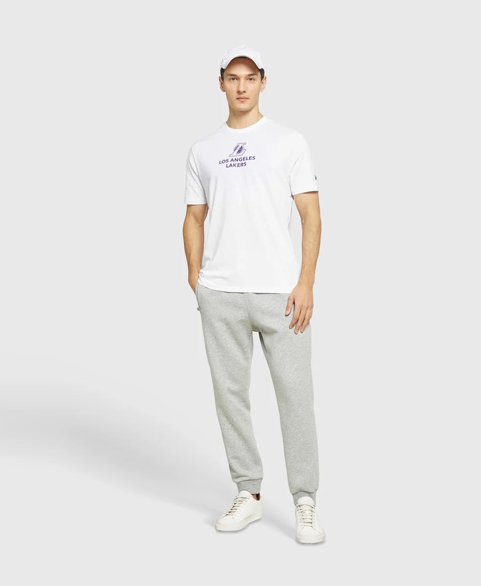 New Era Los Angeles Lakers fehér férfi póló közepes logóval